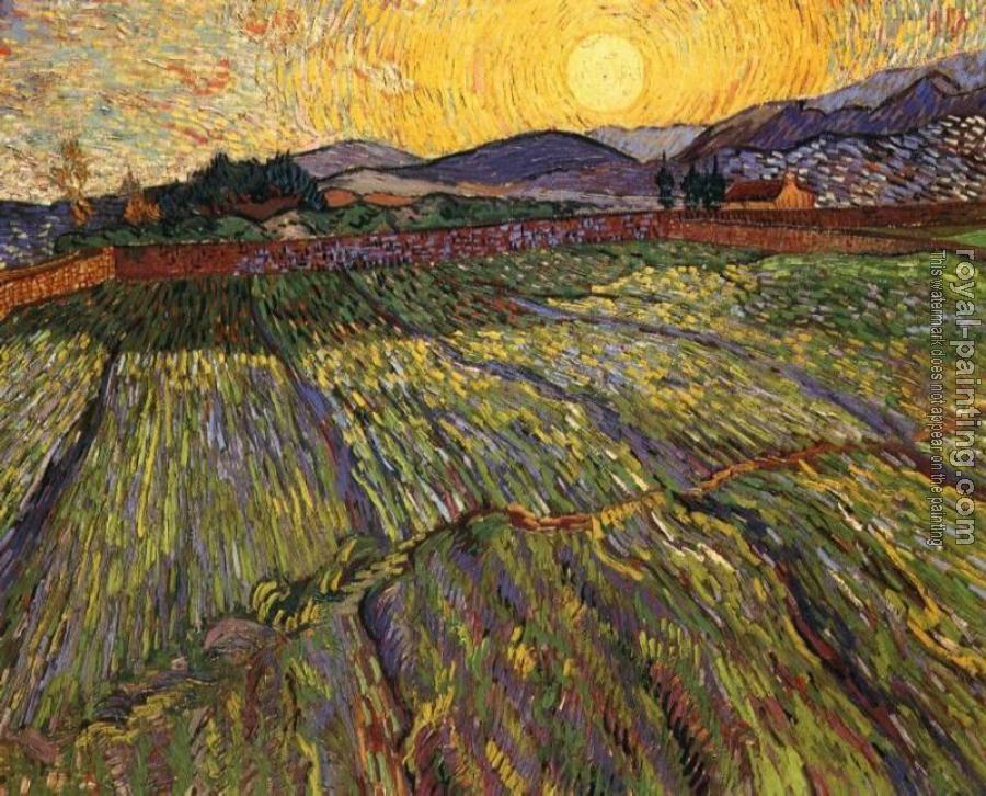 Vincent Van Gogh : Enclosed Field with Rising Sun
